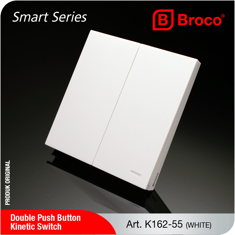 Jual Broco Electrical Double Push Button Kinetic Switch K162 | Shopee ...