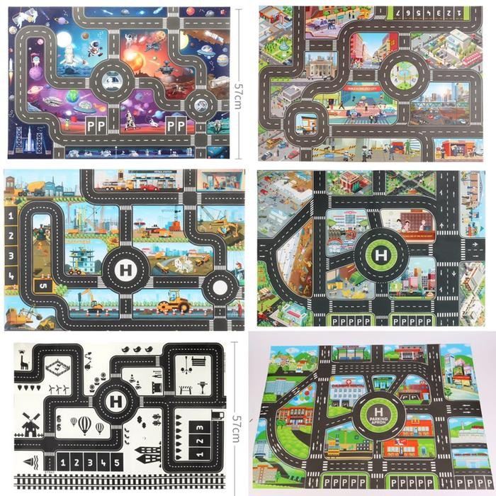Jual karpet road map - alas bermain anak - jalur mainan mobil2an ...