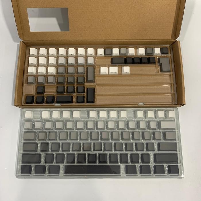 Jual (Expert) GRADIENT BLACK KEYCAPS OEM PROFILE SHINE THROUGH ...