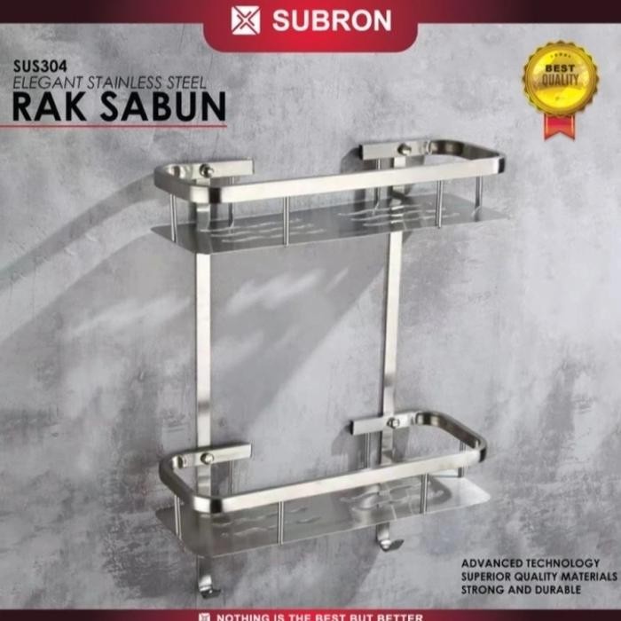 Jual Menarik Rak Datar 2 Tingkat Kamar Mandi Stainless Tempat Sabun 2 ...
