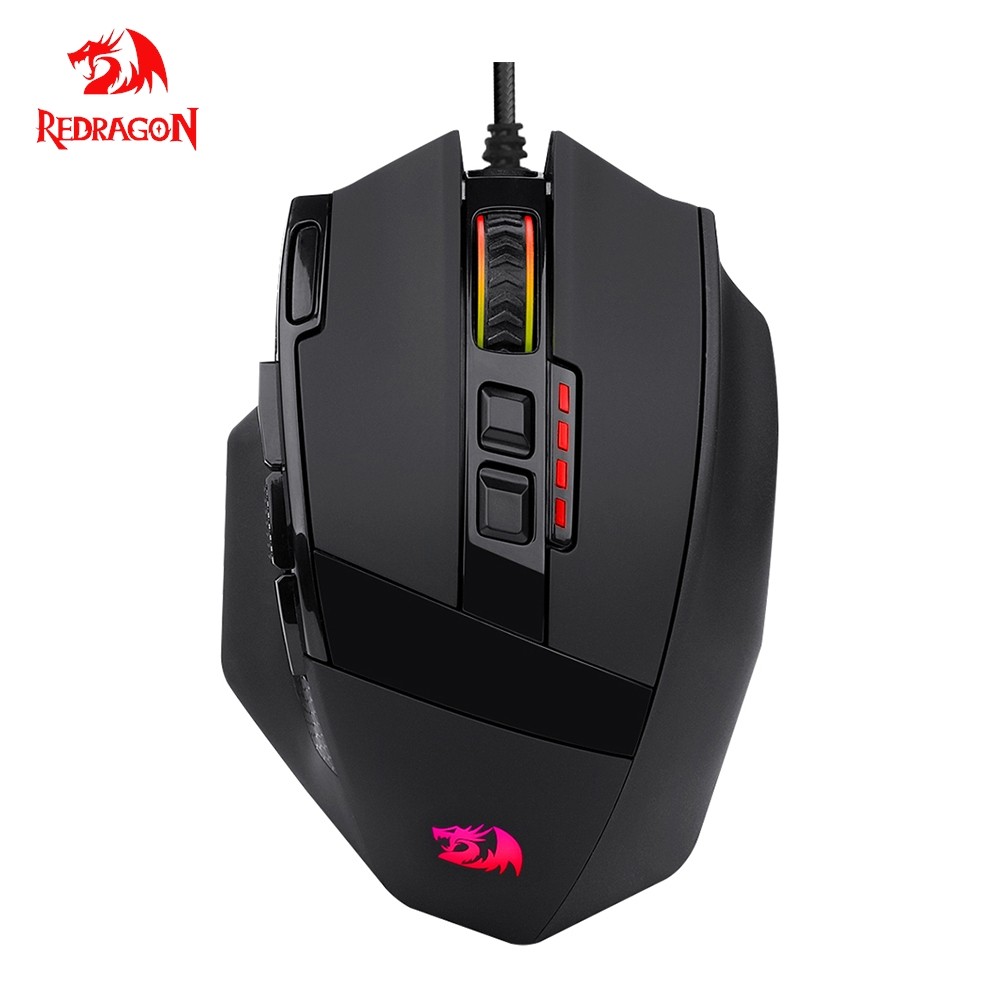 Jual REDRAGON SNIPER M801 USB RGB Wired Gaming Mouse PAW3327 9 buttons ...