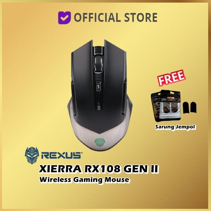Jual Rexus Xierra RX108 Gen II Wireless Gaming Mouse Gen 2 RX-108 ...