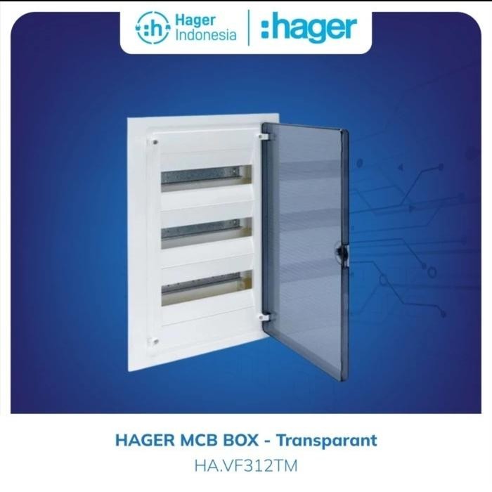 Jual Box MCB Hager 36 Grup INBOW Transparan VF312TM Orinal Berkualitas ...