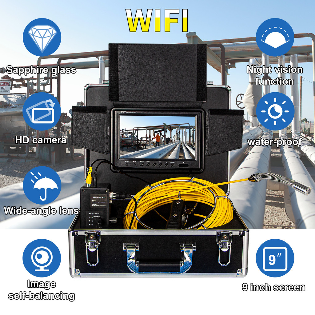 Jual WP90F Pipe Inspection Camera System Drain Sewer Pipeline 23mm ...