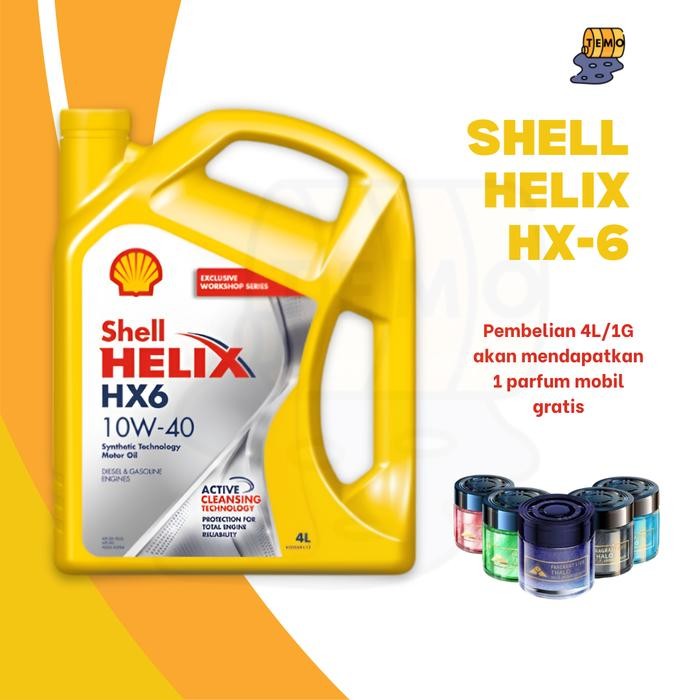 Jual Shell Helix HX6 10W-40 4L&1L | Shopee Indonesia
