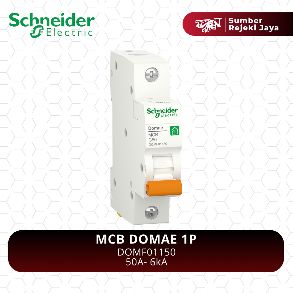 Schneider MCB DOMAE 1P 50A 6kA | DOMF01150 Merlin Gerin Orange