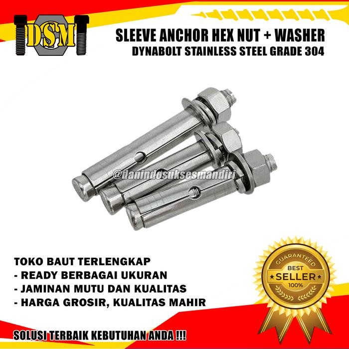 Jual Pilihan- Ss 304 / Dynabolt Stainless M20X150 / Dinabolt M20 ...