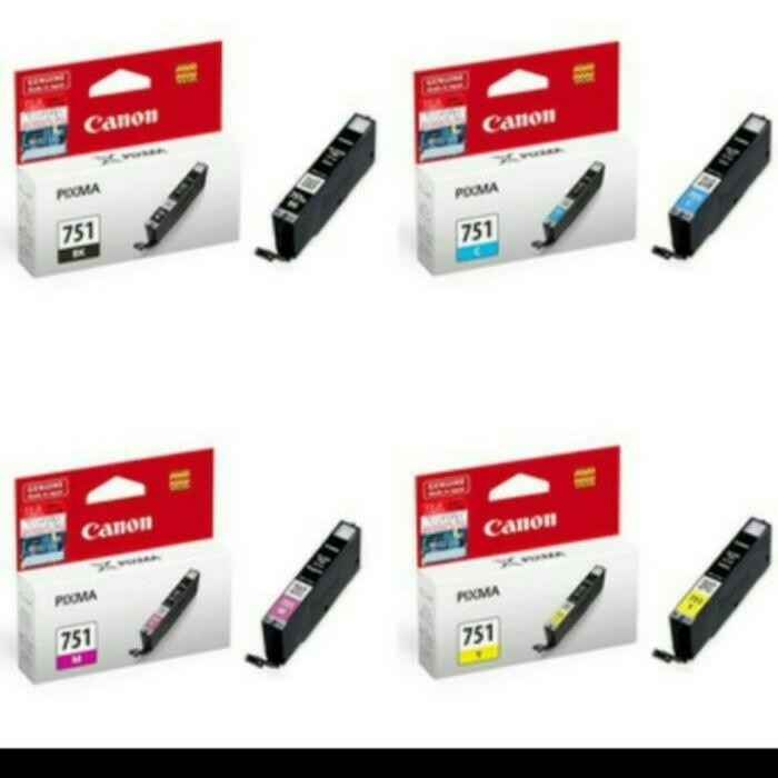Jual TINTA CATRIDGE CANON 750 PGBK + 751(BK,C,M,Y) ORIGINAL for iP7270 ...