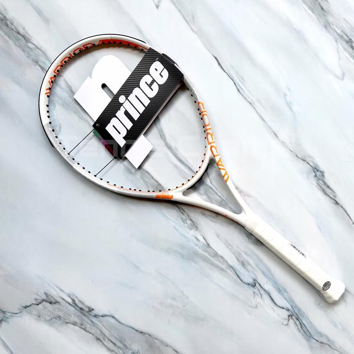 Jual Raket Tenis Prince Warrior 285gr/Tennis Raket Prince White Orange ...