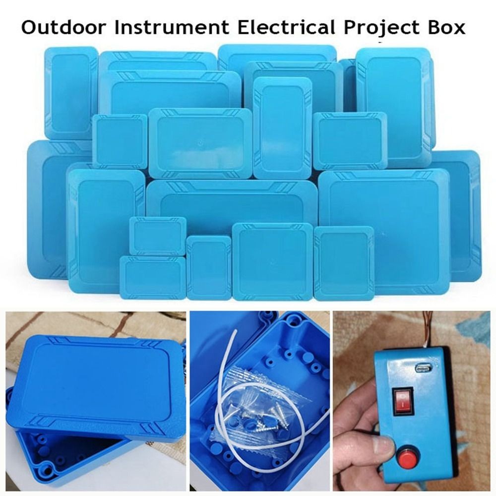 Jual IP67 Waterproof Enclosure Junction Housing Box ABS Plastic Blue ...