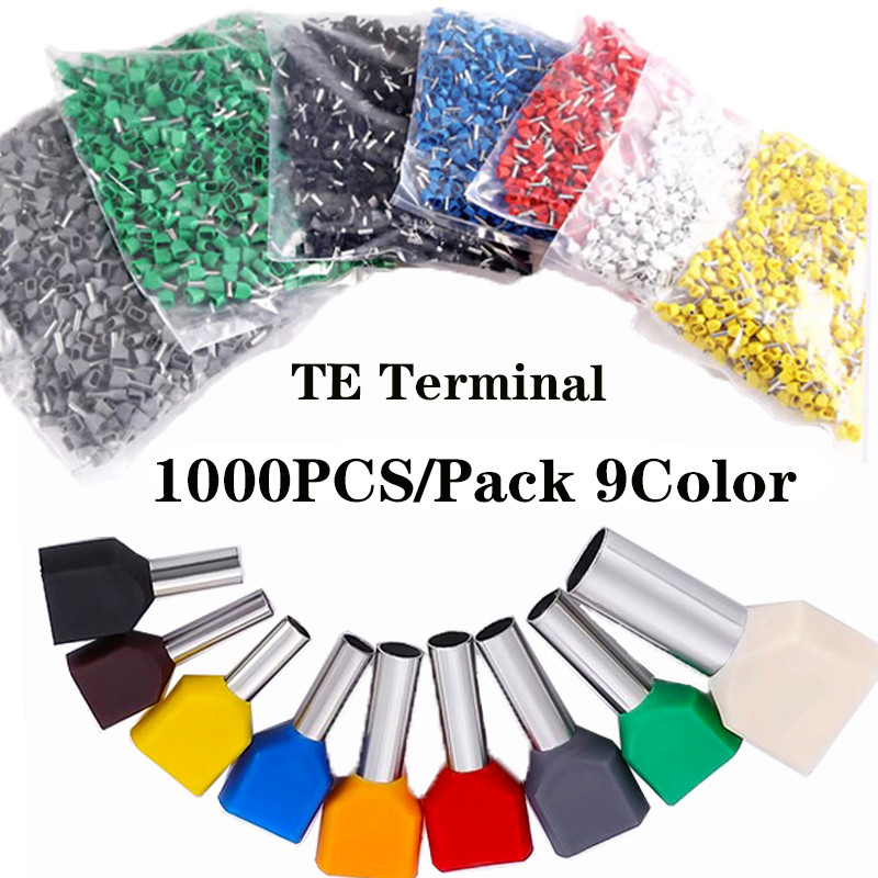 Jual BEST SELLER 1000Pcs Wire Ferrule End Double-Wire Tube-Type ...