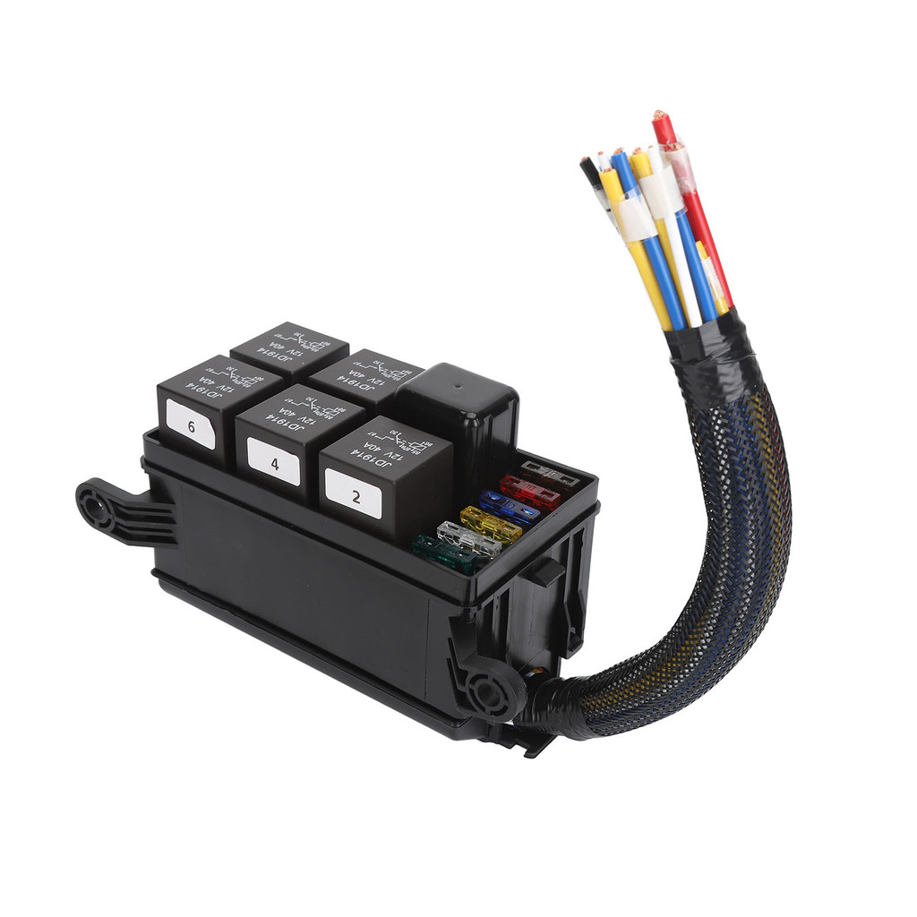 Jual 12V Fuse and Relay Box Kit 6Pcs 4 Pin Relays for Bosch Style 11Pcs ...