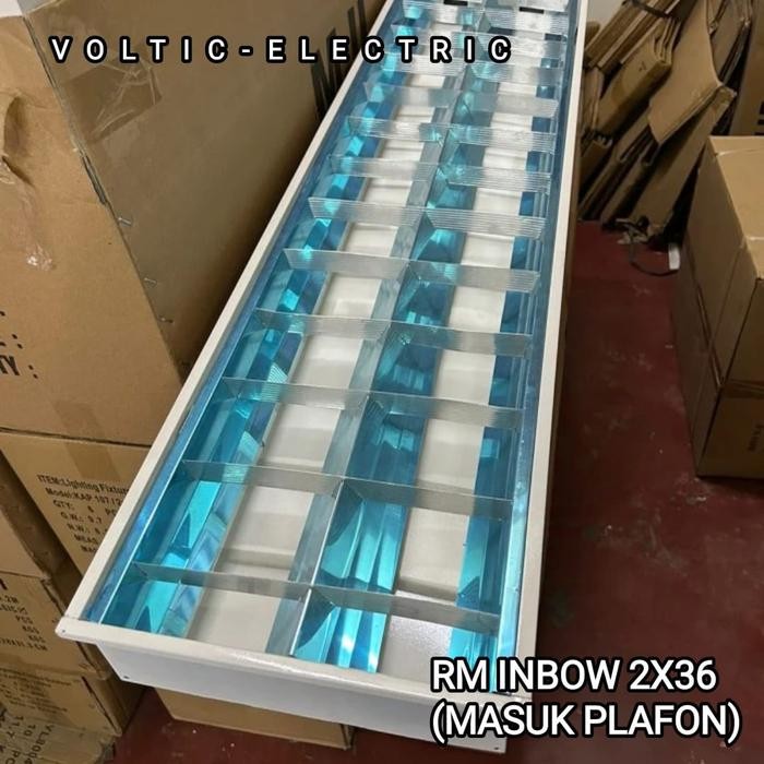 Jual KAP LAMPU RM 2x36 HOUSING LAMPU TL RM 2X36 INBOW HOUSING LAMPU RM ...
