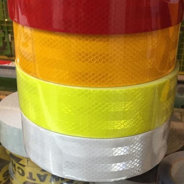 Jual Stiker/Sticker Reflective / Scotlight Merah Putih Pvc (45 Meter ...