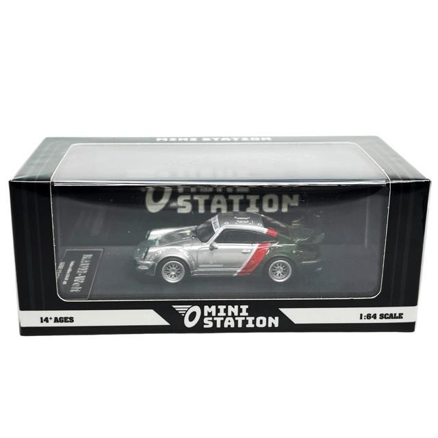 Jual Mini Station 64 Porsche RWB 964 Samurai Cyberpunk Silver Limited ...