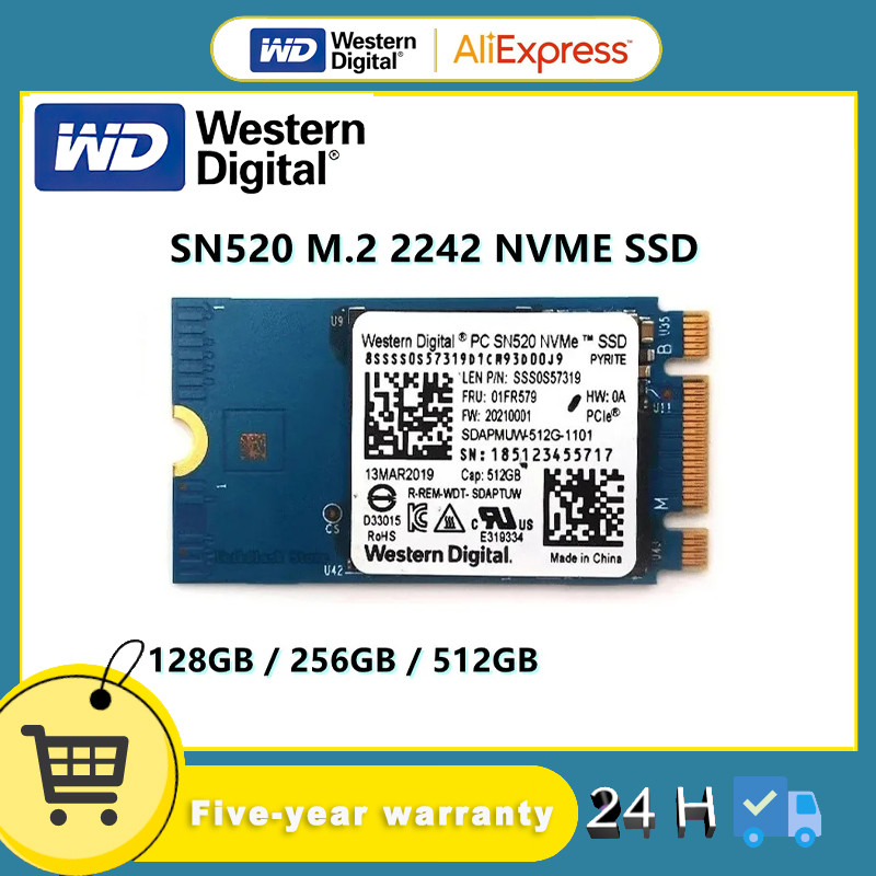 Jual Original WD SN520 512GB 256GB 128GB M.2 2242 NVME Internal Solid ...