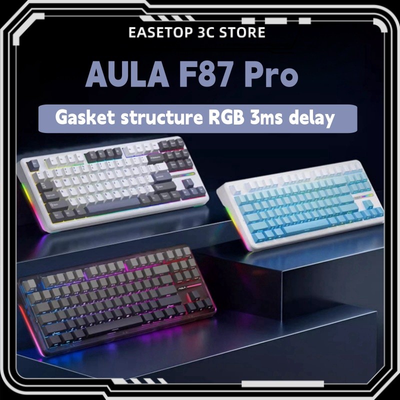 Jual Aula F87pro Mechanical Keyboard Wireless Bluetooth Tri-Mode Full ...