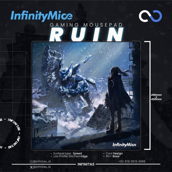Jual (Expert) Infinity Mice Ruin Poron Base Gaming Mousepad (Speed ...