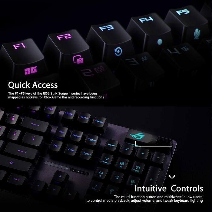 Jual (Expert) Asus ROG Strix Scope II RX Gaming Keyboard with Pre-lubed ...