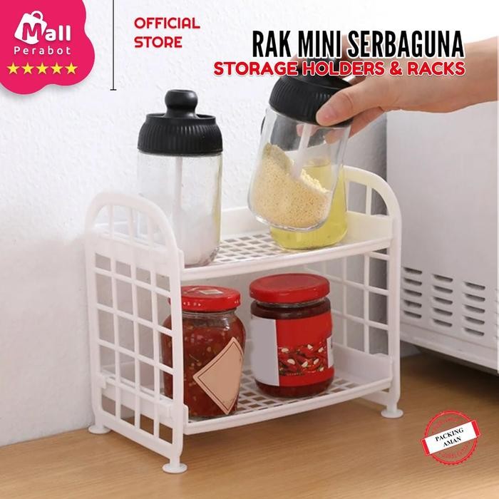 Jual Mall Perabot Rak Mini 2 Susun Tingkat Tempat Penyimpanan Kosmetik ...