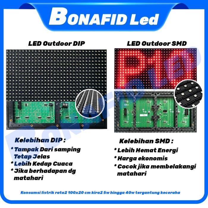 Jual (Expert) 200cm x 20cm Biru wifi running text led display 200 cm 2m ...