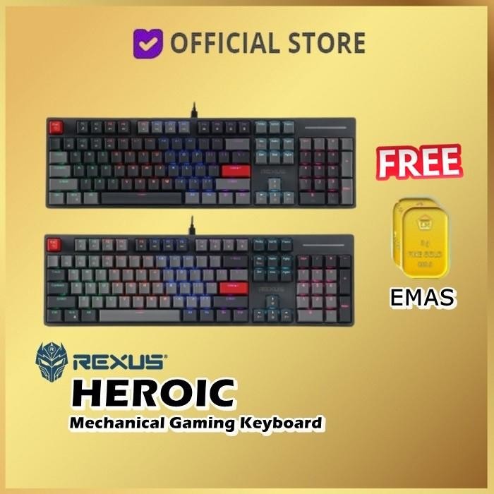 Jual MSOD Rexus Heroic Kx5 Mechanical Gaming Keyboard Full Size Rx-Kx5 ...