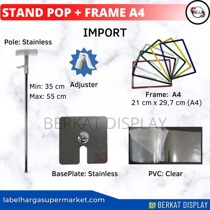 Jual Standing Display Pop - Standing Display Pop Frame A4 -Tempat Promo ...