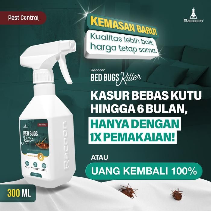 Jual Ready Racoon Bed Bugs Killer Spray Anti Kutu Kasur Cairan Anti ...