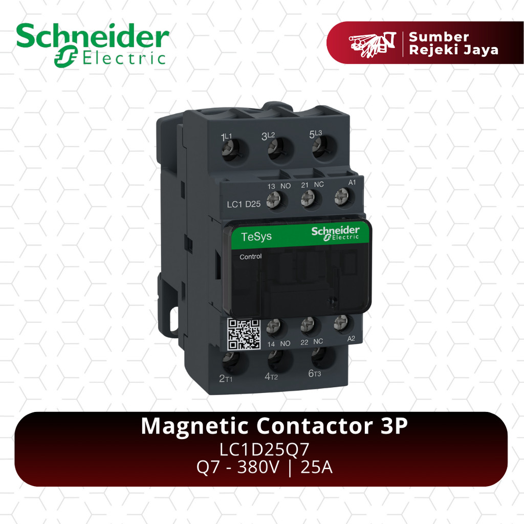 Schneider Kontaktor LC1D25Q7 3P 25A 380VAC 380V | magnetic contactor | Q7