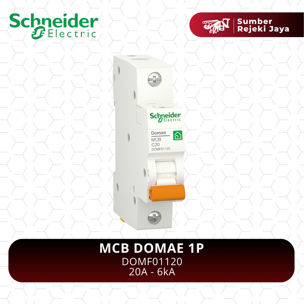 Schneider MCB DOMAE 1P 20A 6kA | DOMF01120 Merlin Gerin Orange 