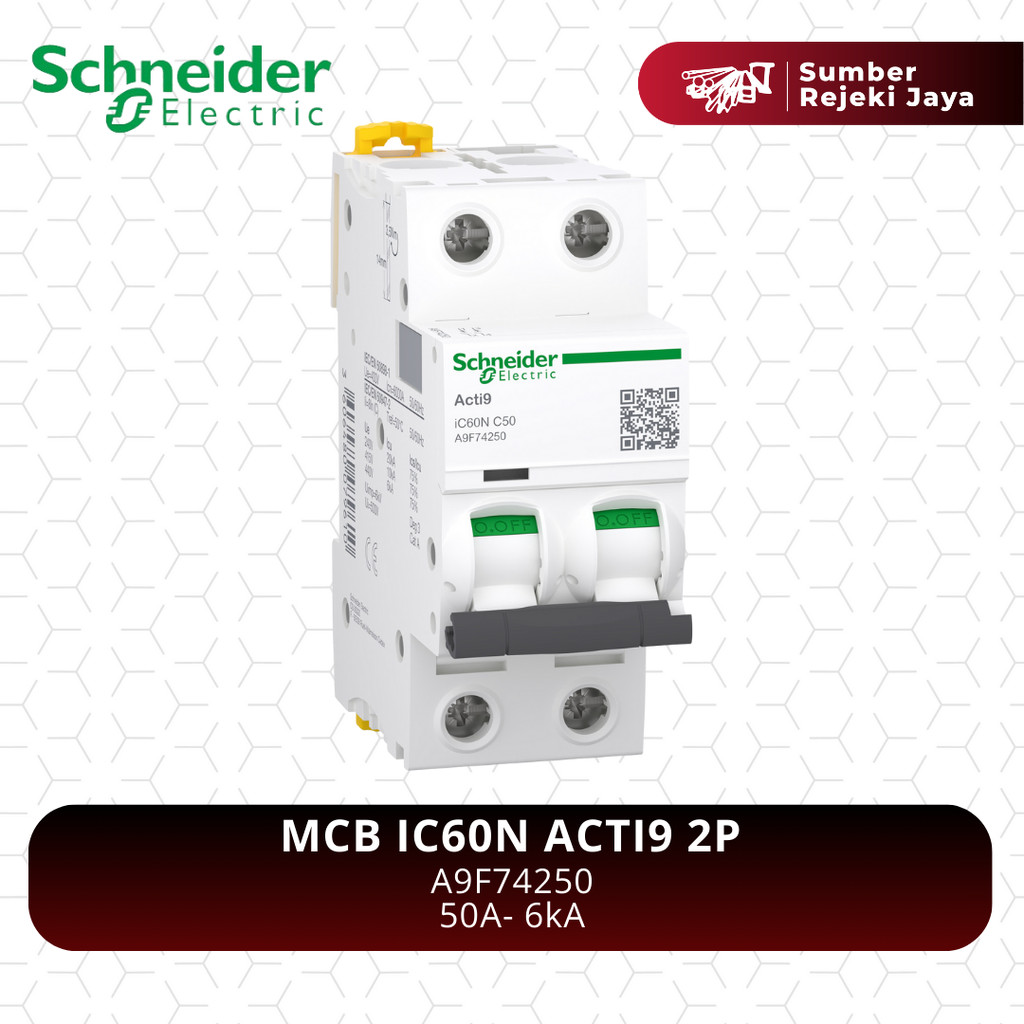 Schneider MCB IC60N ACTI9 2P 50A 6kA | A9F74250