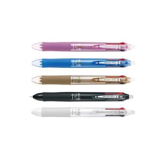 Pilot Frixion Ball 4-in-1 – Uitwisbare Balpen Met 4 Felle Kleuren (roze Behuizing)
