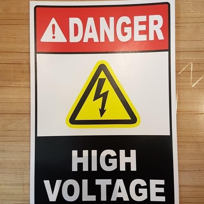 Jual Sign Label Sticker K3 Rambu 20X30Cm Danger High Voltage | Shopee ...