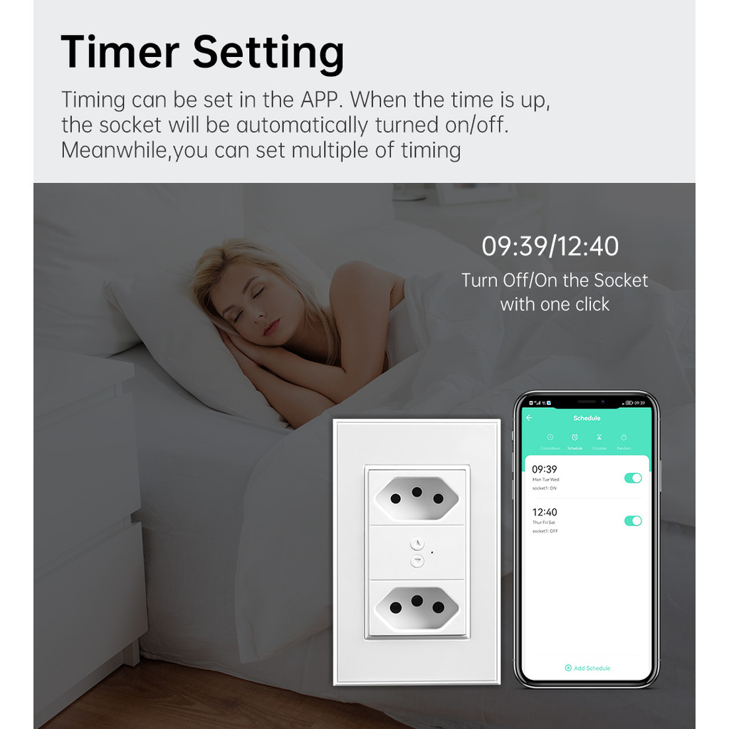 Jual Tuya Zigbee Smart Brazil Socket 10A 20A Ac100-240V Multiple Brazil ...
