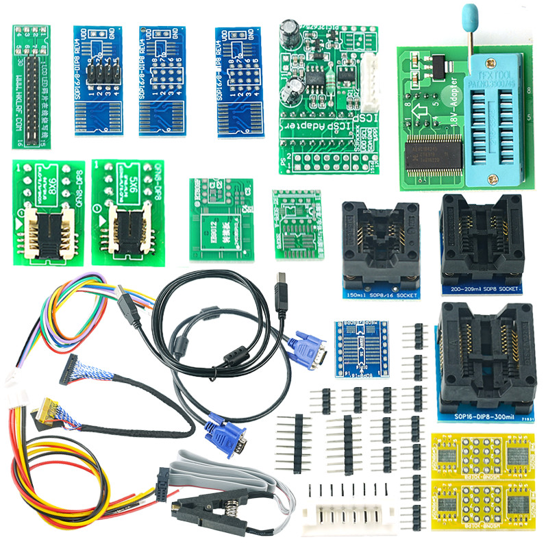 Jual 100% Original RT809F ISP Programmer + 16 Adapter Icsp Bios ...