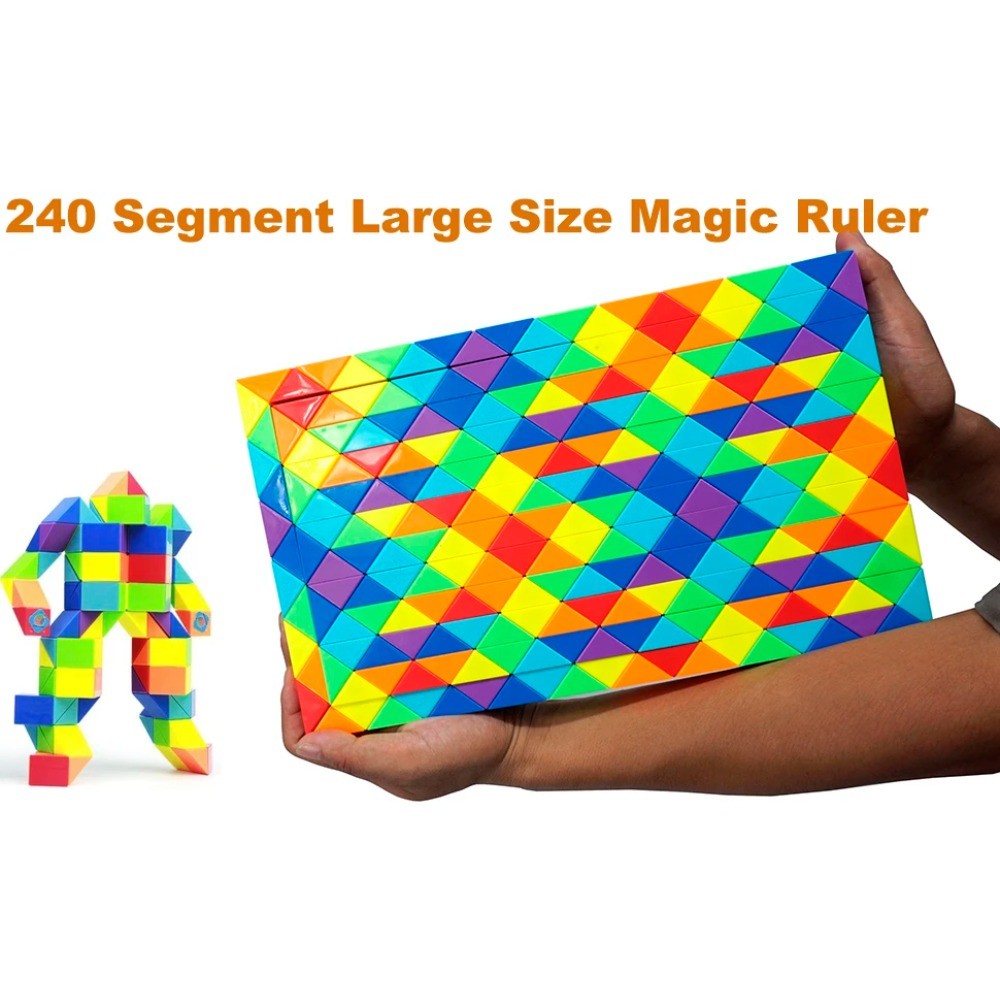 Jual 3D Puzzle Big Magic Snake Ruler Cube 84-240 Segments Fidget Toys ...