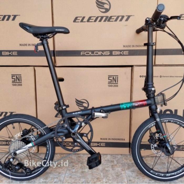 Jual SEPEDA LIPAT ELEMENT TROY X9 CHROMOLY 16 inch 9 SPEED TEKTRO GUST ...