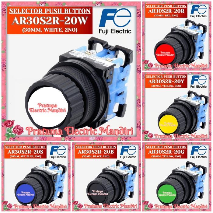 Jual Fuji Push Button Selector Switch Ar30S2R-20B Ar30S2R-20W Ar30S2R ...