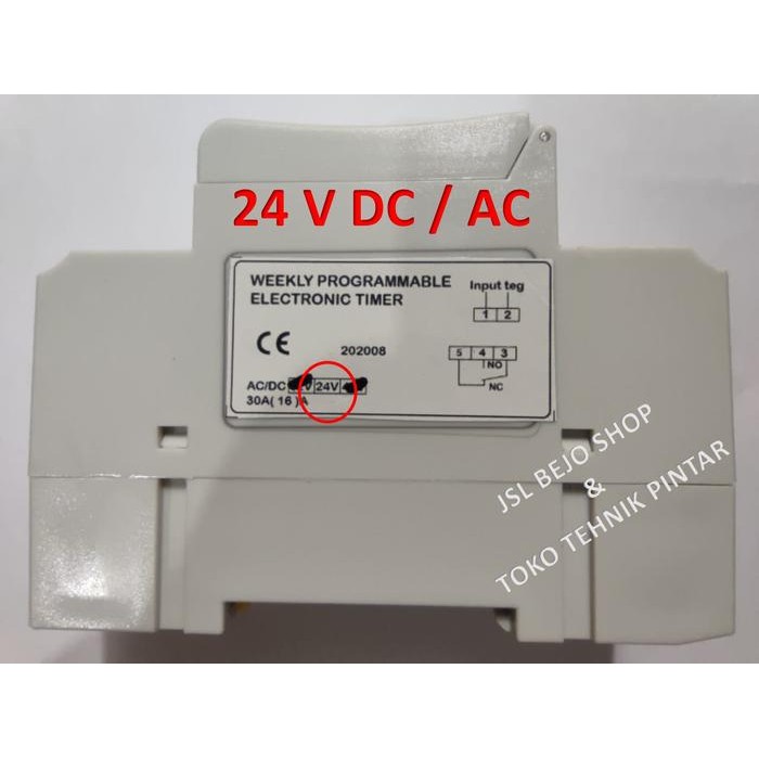 Jual Pilihan- 24V Dc / Ac Din Rail Digital Programmable Timer Switch ...