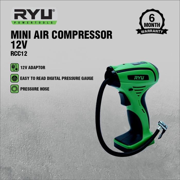 Jual RYU Mini Compresor RCC 12 V Pompa Ban Portable Kompresor DC Mobil ...
