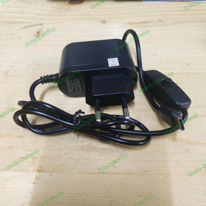 Jual Adaptor 5V-3A adapter Micro USB Type C 5v 3a Raspberry Pi 4 PI4 ...