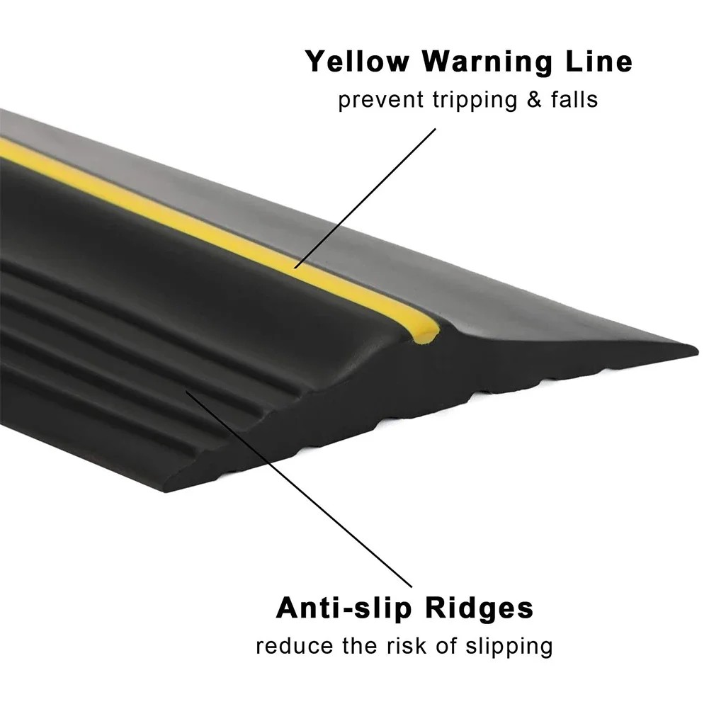 7ft 6 Garage Door Floor Mounted Threshold Weather Seal – Rubber Draught Excluder With Adhesive