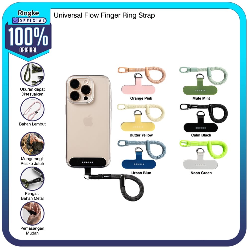 Jual Ringke Flow Finger Ring Hand Strap Tali Gantungan Kunci HP Key ...