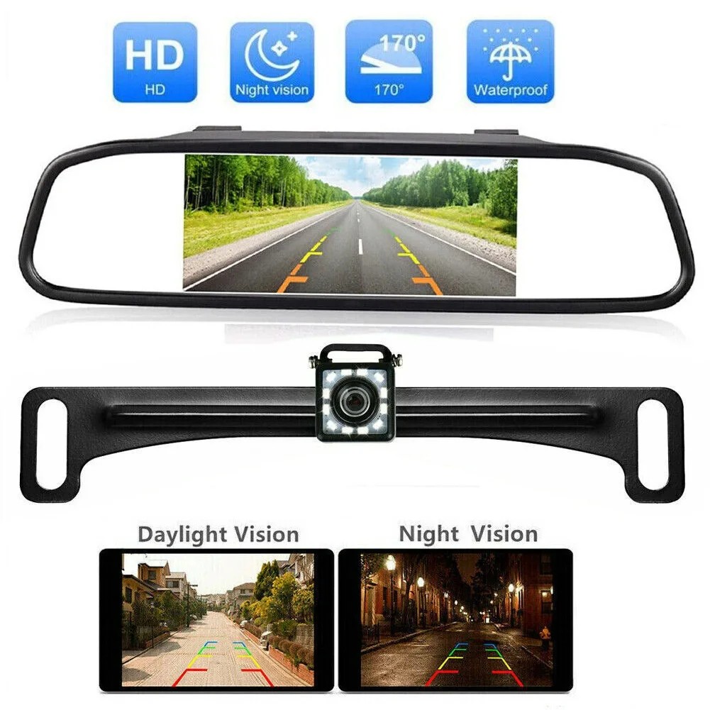 Jual 4.3 In LCD Color Screen Display Car Monitor for Rear View Reverse ...