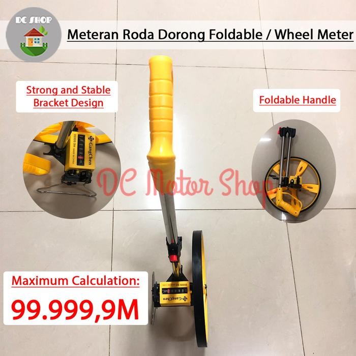 Jual Meteran Dorong Roda Foldable /Measuring Wheel Meter/Alat Uukur ...