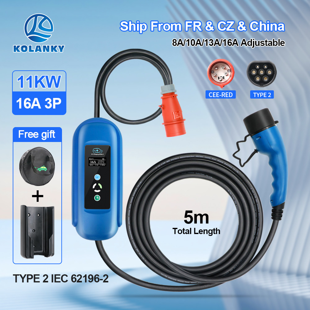 Jual Kolanky EV Charger 16A 11KW Type 2 IEC-62169 Plug Adjust Current ...