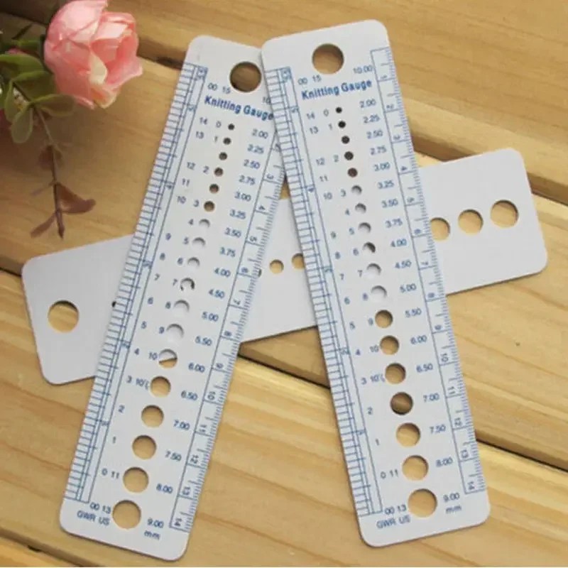 Jual Ruler Uk Us Canada Sizes Knitting Accessories Needle Gauge Inch ...