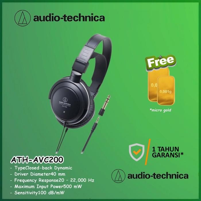 Jual Audio-Technica ATH-AVC200 SonicPro Over Ear Dynamic Headphone ...