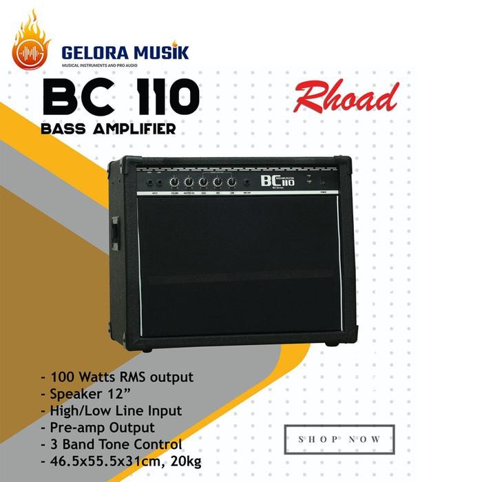 Jual Amplifier Bass Rhoad BC 110, 100watt Combo | Shopee Indonesia