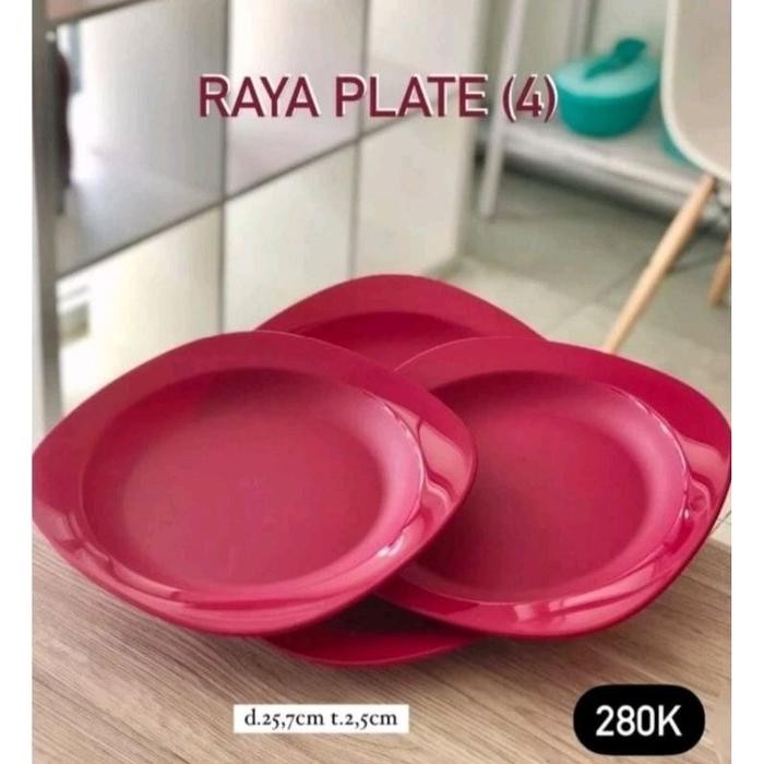 Jual Piring Makan Tupperware Bloomia Plate (4Pcs) | Shopee Indonesia